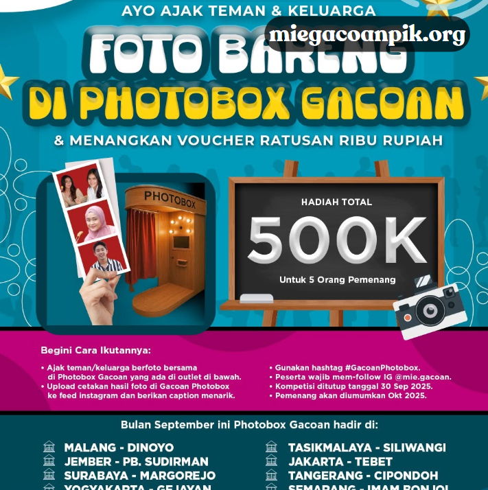 Foto Bareng di Photobox Gacoan, Menangkan Voucher Jutaan Rupiah